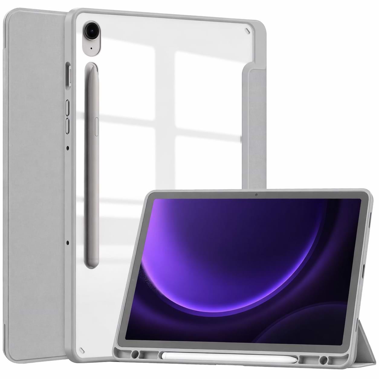 Чохол для планшета BeCover Soft Edge з кріпленням for Samsung Galaxy Tab S9 (SM-X710/SM-X716)/S9 FE (SM-X510/SM-X516B) 11.0" Gray (715573)